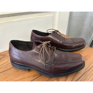 Rockport Shoes Mens Size 9M Brown Leather K70881 Lace Up Square Toe Dressy